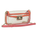 CHANEL Chain Shoulder Bag Vinyl Clear Gold CC Auth BA9792-1
