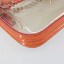 CHANEL Chain Shoulder Bag Vinyl Clear Gold CC Auth BA9792-11