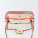 CHANEL Chain Shoulder Bag Vinyl Clear Gold CC Auth BA9792-16