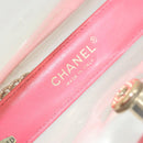 CHANEL Chain Shoulder Bag Vinyl Clear Gold CC Auth BA9792-17