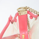 CHANEL Chain Shoulder Bag Vinyl Clear Gold CC Auth BA9792-20