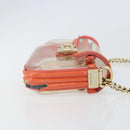 CHANEL Chain Shoulder Bag Vinyl Clear Gold CC Auth BA9792-4