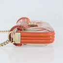 CHANEL Chain Shoulder Bag Vinyl Clear Gold CC Auth BA9792-5