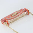 CHANEL Chain Shoulder Bag Vinyl Clear Gold CC Auth BA9792-6