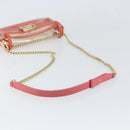 CHANEL Chain Shoulder Bag Vinyl Clear Gold CC Auth BA9792-7