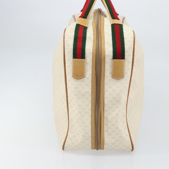 GUCCI Micro GG Supreme Web Sherry Line Bag PVC White 012 4863 39 Auth BA9793