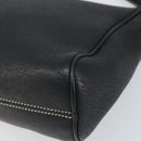Salvatore Ferragamo Umhängetasche Leder Schwarz Silber Auth BA9797-9