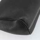Salvatore Ferragamo Umhängetasche Leder Schwarz Silber Auth BA9797-16