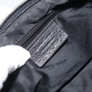 Salvatore Ferragamo Umhängetasche Leder Schwarz Silber Auth BA9797-12