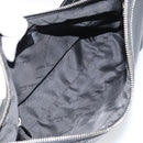 Salvatore Ferragamo Umhängetasche Leder Schwarz Silber Auth BA9797-11
