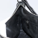 Salvatore Ferragamo Umhängetasche Leder Schwarz Silber Auth BA9797-19