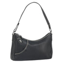 Salvatore Ferragamo Umhängetasche Leder Schwarz Silber Auth BA9797-1