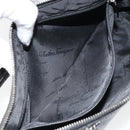 Salvatore Ferragamo Umhängetasche Leder Schwarz Silber Auth BA9797-21