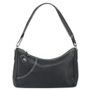Salvatore Ferragamo Umhängetasche Leder Schwarz Silber Auth BA9797-13