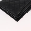 Salvatore Ferragamo Chain Wallet Shoulder Bag Leather Black Gold Auth BA9798-12
