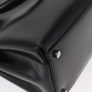 Salvatore Ferragamo Hand Bag Leather Black Silver Auth BA9799-16