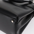 Salvatore Ferragamo Hand Bag Leather Black Silver Auth BA9799-17