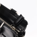 Salvatore Ferragamo Hand Bag Leather Black Silver Auth BA9799-9