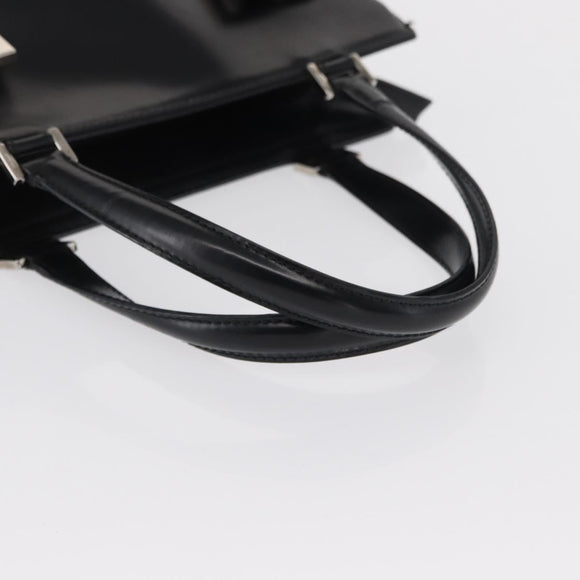Salvatore Ferragamo Hand Bag Leather Black Silver Auth BA9799