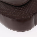 BALLY Shoulder Bag Leather Brown Gold Auth BA9800-10