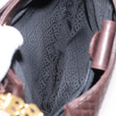 BALLY Shoulder Bag Leather Brown Gold Auth BA9800-19