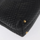 BALLY Hand Bag Leather Black Gold Auth BA9801-12