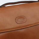 BALLY Shoulder Bag Leather Brown Gold Auth BA9802-15