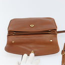 BALLY Shoulder Bag Leather Brown Gold Auth BA9802-16
