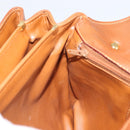 BALLY Shoulder Bag Leather Brown Gold Auth BA9802-20