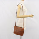 BALLY Shoulder Bag Leather Brown Gold Auth BA9802-25