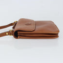 BALLY Shoulder Bag Leather Brown Gold Auth BA9802-5