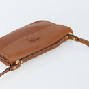 BALLY Shoulder Bag Leather Brown Gold Auth BA9802-6