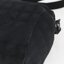CHANEL New Travel Line Boston Bag Nylon Black CC Auth BA9803-9