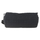 CHANEL New Travel Line Boston Bag Nylon Black CC Auth BA9803-2