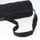 CHANEL New Travel Line Boston Bag Nylon Black CC Auth BA9803-7