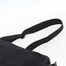 CHANEL New Travel Line Boston Bag Nylon Black CC Auth BA9803-8