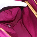 CHANEL Matelasse Chain Shoulder Bag Cotton Purple Gold CC Auth BA9805-19