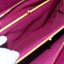 CHANEL Matelasse Chain Shoulder Bag Cotton Purple Gold CC Auth BA9805-20
