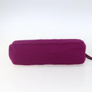 CHANEL Matelasse Chain Shoulder Bag Cotton Purple Gold CC Auth BA9805-5
