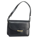 Christian Dior Shoulder Bag Leather Black Gold Auth BA9807-1