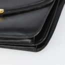 Christian Dior Shoulder Bag Leather Black Gold Auth BA9807-10