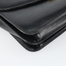 Christian Dior Shoulder Bag Leather Black Gold Auth BA9807-11