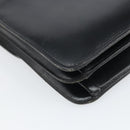 Christian Dior Shoulder Bag Leather Black Gold Auth BA9807-13