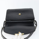 Christian Dior Shoulder Bag Leather Black Gold Auth BA9807-15