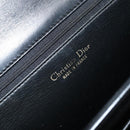Christian Dior Shoulder Bag Leather Black Gold Auth BA9807-16