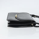 Christian Dior Shoulder Bag Leather Black Gold Auth BA9807-4