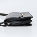 Christian Dior Shoulder Bag Leather Black Gold Auth BA9807-5