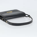 Christian Dior Shoulder Bag Leather Black Gold Auth BA9807-7