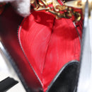 CELINE Shoulder Bag Leather Black Gold Auth BA9825-11