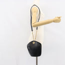 CELINE Shoulder Bag Leather Black Gold Auth BA9825-23
